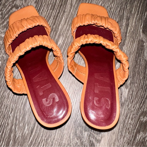 STAUD Leather Frankie Heeled Sandals - Picture 12 of 15